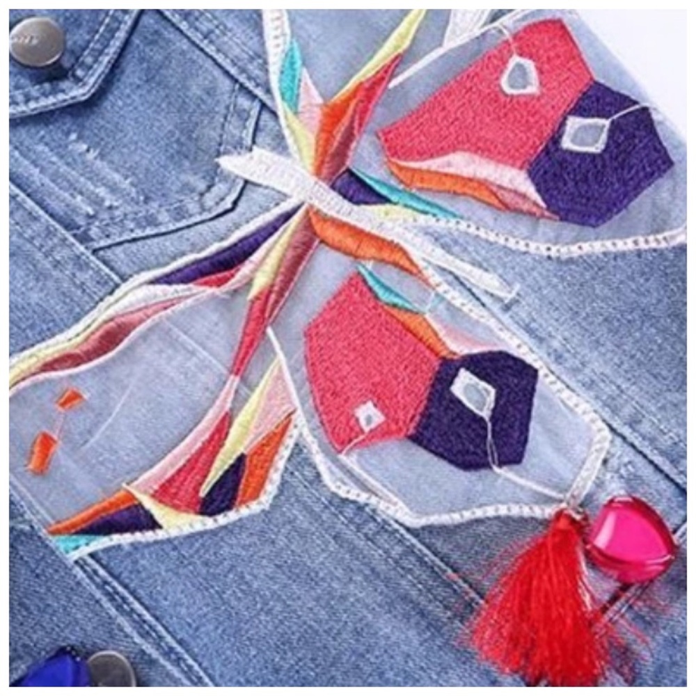 🆕 The ATANASIA Butterfly Denim Jacket - Picture 4 of 6